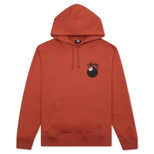 Red 8 Ball Stussy Hoodie Front