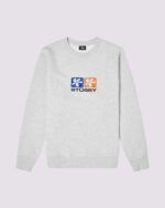 Stussy 2 Flowers Crew Ash Heather