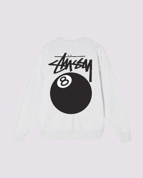 Stussy 8 Ball Crew Ash Heather