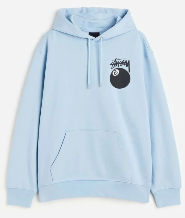 Stussy 8 Ball Hoodie Sky Blue