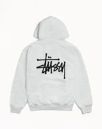 Stussy Basic Hoodie Ash Heather