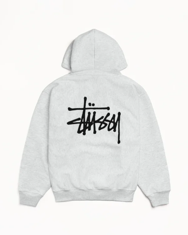 Stussy Basic Hoodie Ash Heather