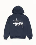 Stussy Basic Hoodie Navy
