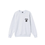 Stussy Club Crew Ash Heather Front