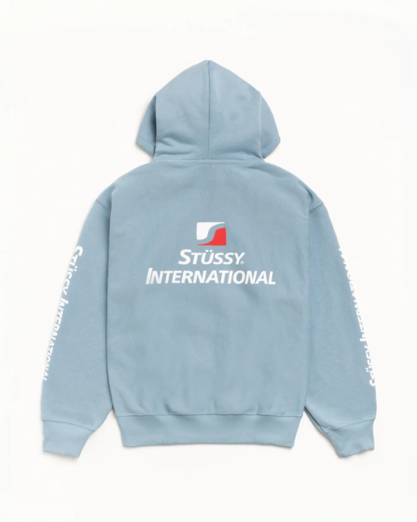 Stussy International Zip Up Hoodie Slate
