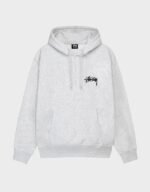 Stussy Strawberry Hoodie Ash Heather Front