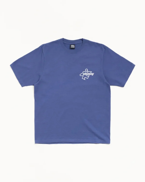Stussy Surf Size Tee Blue Front