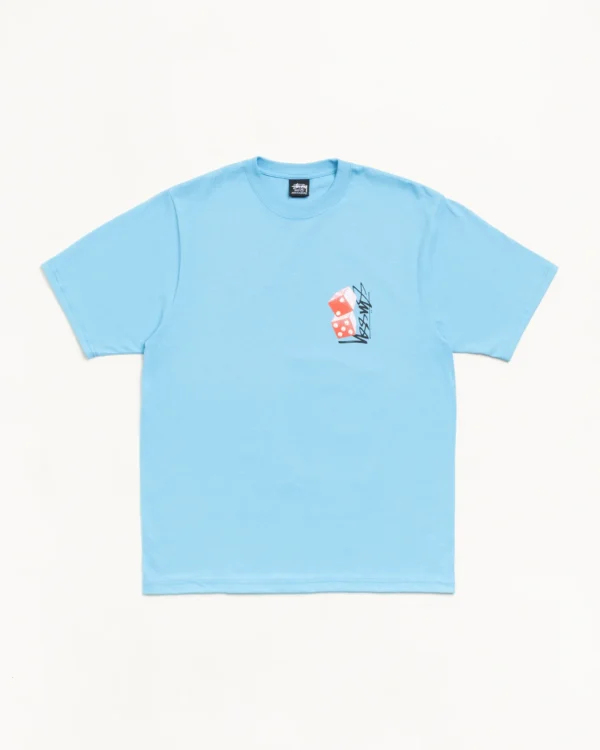 Stussy Tall Dice Tee Sky Blue Front