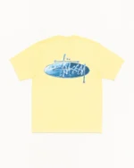 Stussy Wave Oval Tee Yellow Back