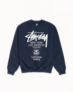 Stussy World Tour Crew Navy