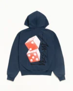 Tall Dice Stussy Zip Up Hoodie Navy